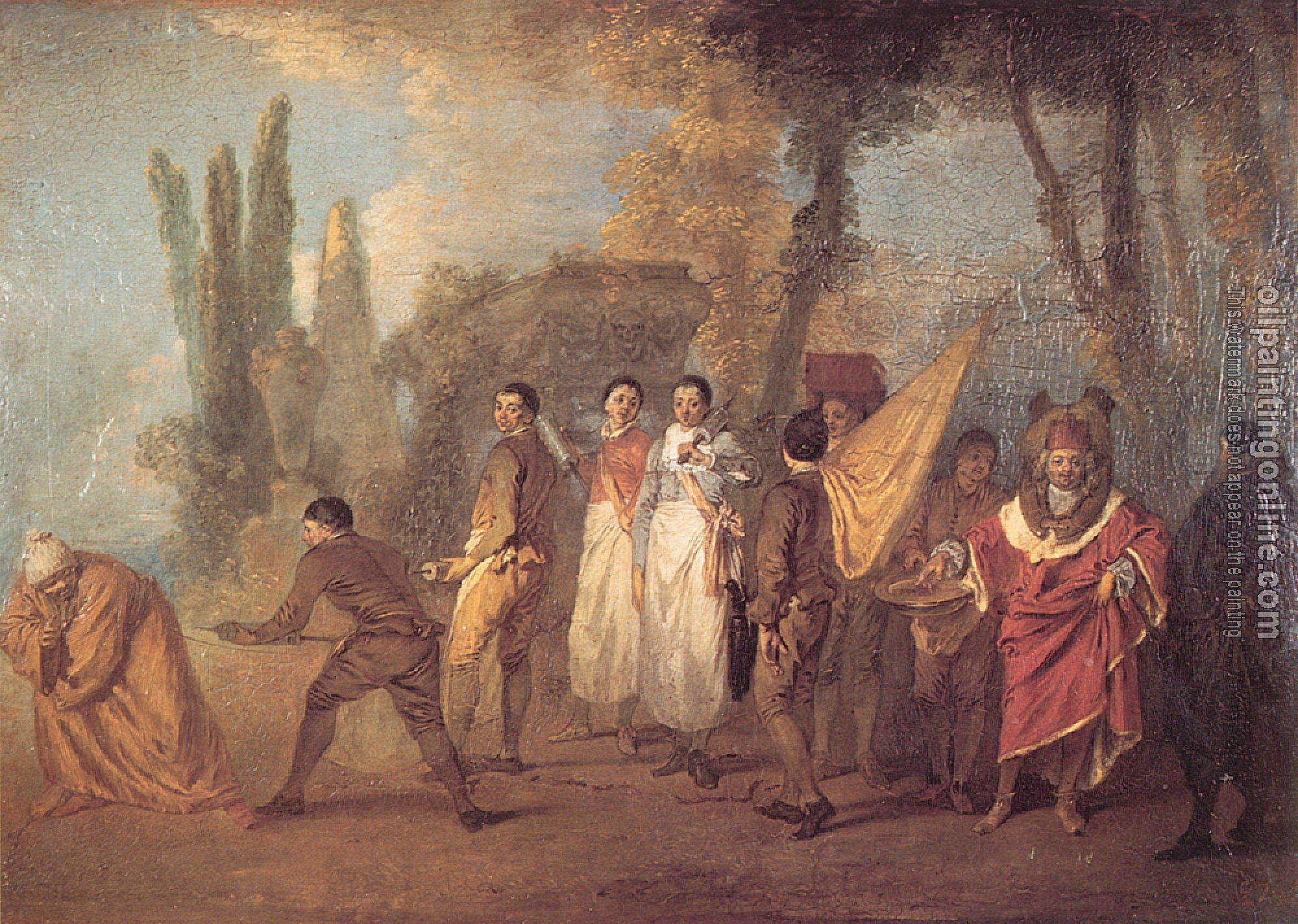 Watteau, Jean-Antoine - Whatever I build, assassins destroy